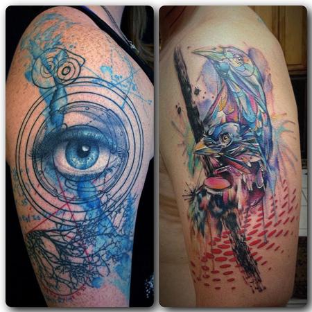 Marcus Lund - Bird and Eye Tattoos